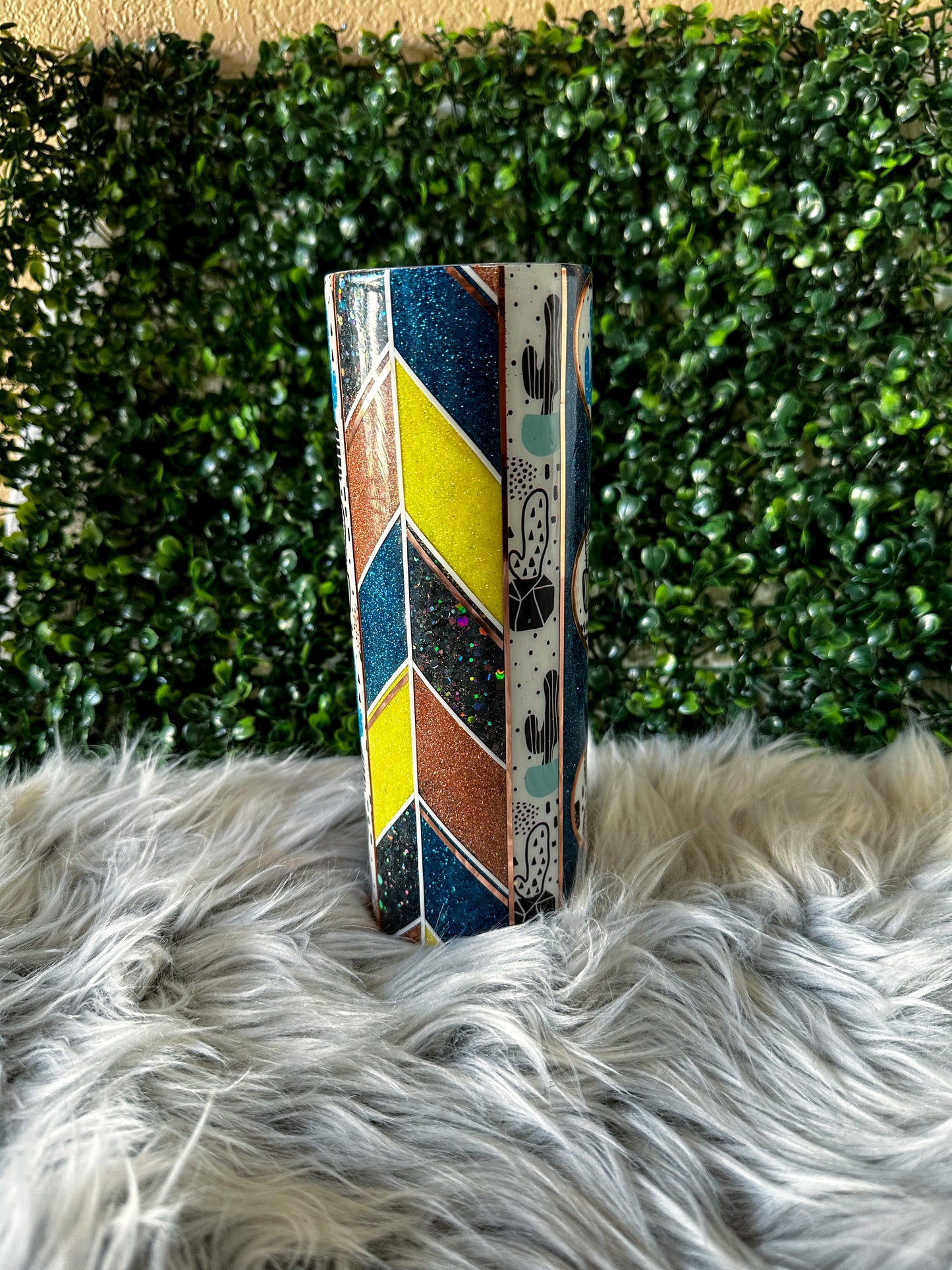 Tumbler - 20oz Stainless Steel - Blue Cactus