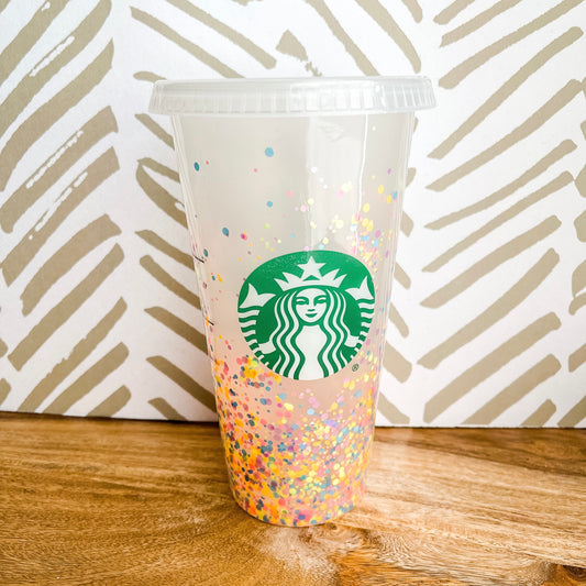 Tumbler - 24oz Cold Cup - Venti Branded with Confetti Epoxy-Free